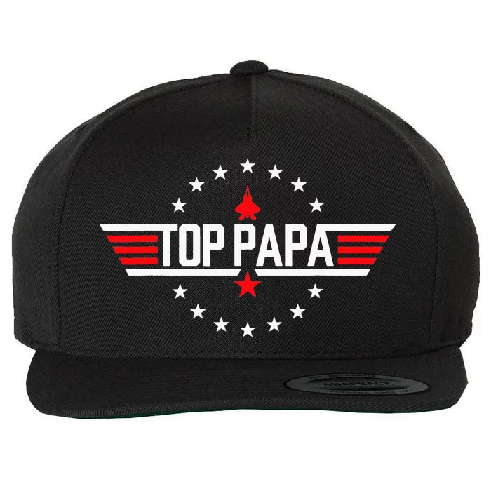 Fathers Day Gift Papa Gift from Grand Son Daughter Wool Snapback Cap