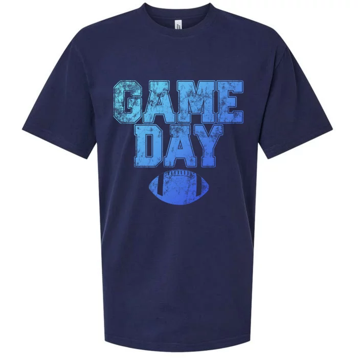 Football Day Game Vintage Distressed Graphic Dad Meaningful Gift Sueded Cloud Jersey T-Shirt