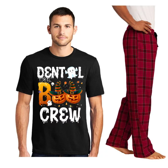 Funny Dental Ghost Boo Crew Pumpkin Halloween Spooky Season Gift Pajama Set