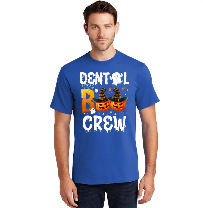 Funny Dental Ghost Boo Crew Pumpkin Halloween Spooky Season Gift Tall T-Shirt