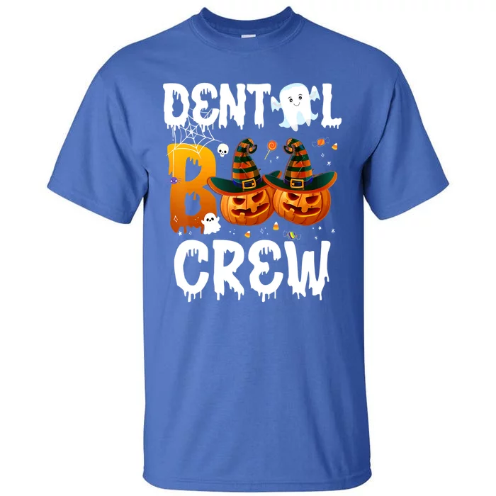 Funny Dental Ghost Boo Crew Pumpkin Halloween Spooky Season Gift Tall T-Shirt