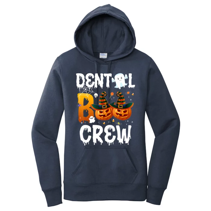 Funny Dental Ghost Boo Crew Pumpkin Halloween Spooky Season Gift Women's Pullover Hoodie