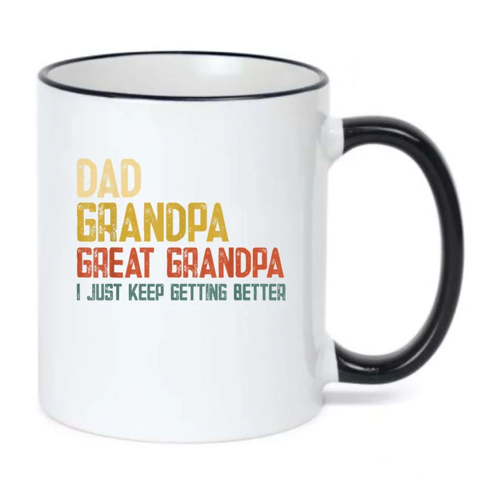 Fathers Day Gift From Grandkids Dad Grandpa Great Grandpa Black Color Changing Mug