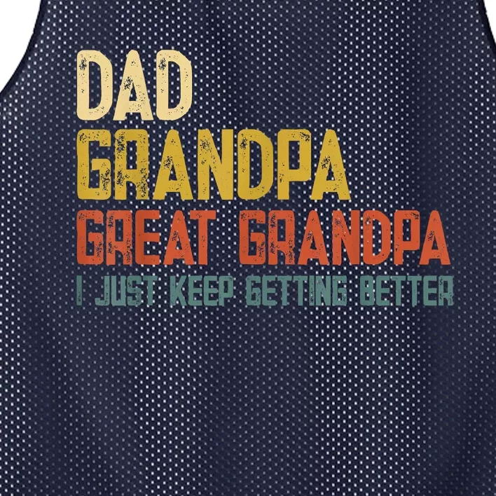 Fathers Day Gift From Grandkids Dad Grandpa Great Grandpa Mesh Reversible Basketball Jersey Tank