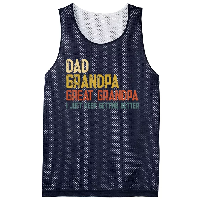 Fathers Day Gift From Grandkids Dad Grandpa Great Grandpa Mesh Reversible Basketball Jersey Tank