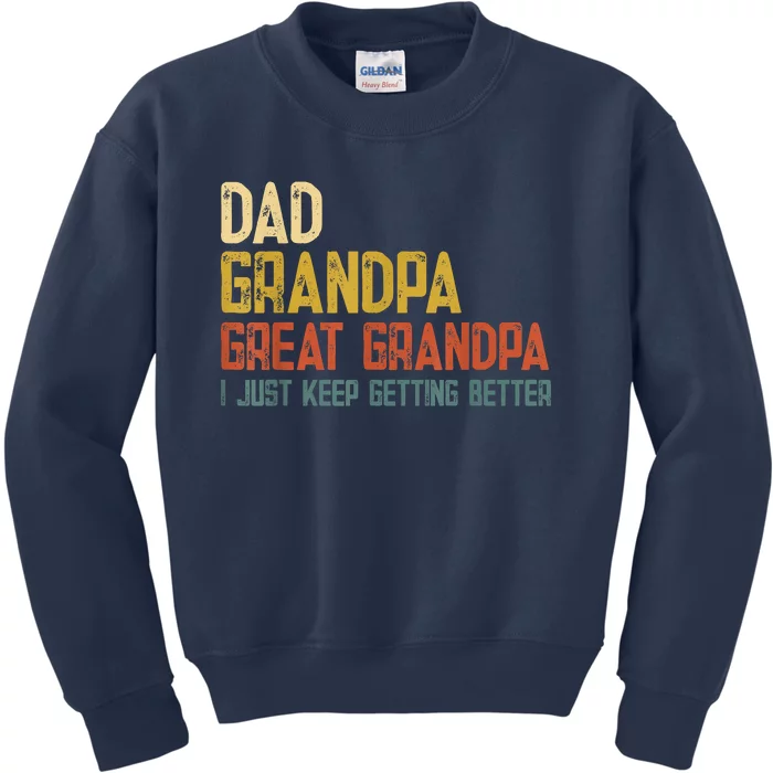 Fathers Day Gift From Grandkids Dad Grandpa Great Grandpa Kids Sweatshirt