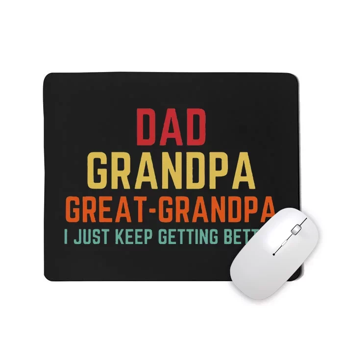 Fathers Day Gift From Grandkids Dad Grandpa Great Grandpa Mousepad