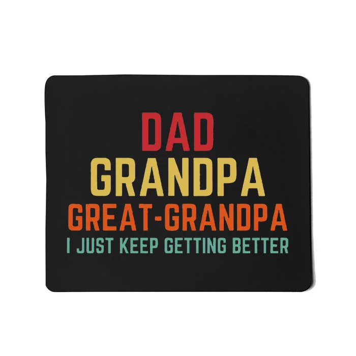 Fathers Day Gift From Grandkids Dad Grandpa Great Grandpa Mousepad