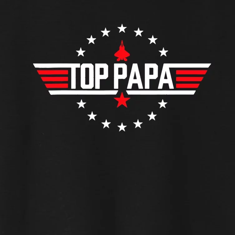 Fathers Day Gift Papa Gift From Grandkids Son Daughter Women's Crop Top Tee