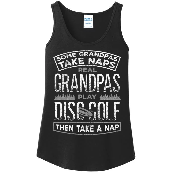 Funny Disc Golf Grandpa Fathers Day Disc Golfing Ladies Essential Tank