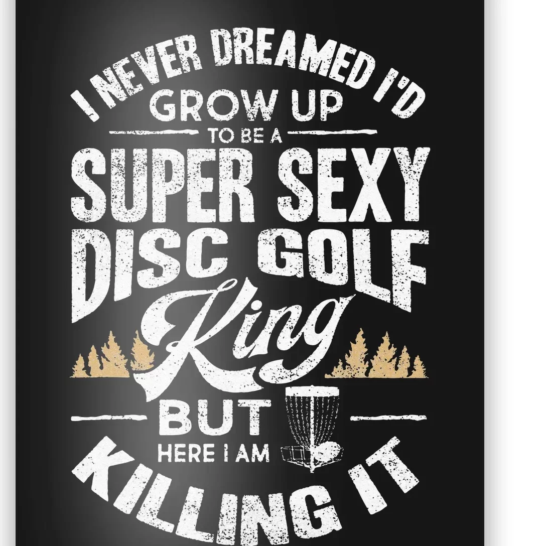 Funny Disc Golf Husband Fathers Day Disc Golfing Poster