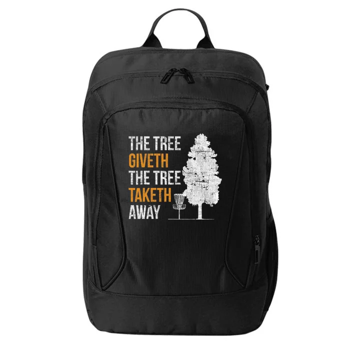 Frisbee Disc Golf The Tree Giveth And Taketh Away City Backpack