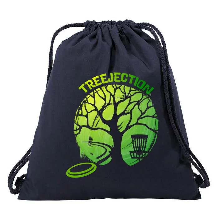 Funny Disc Golf Graphic Tree Gift Drawstring Bag