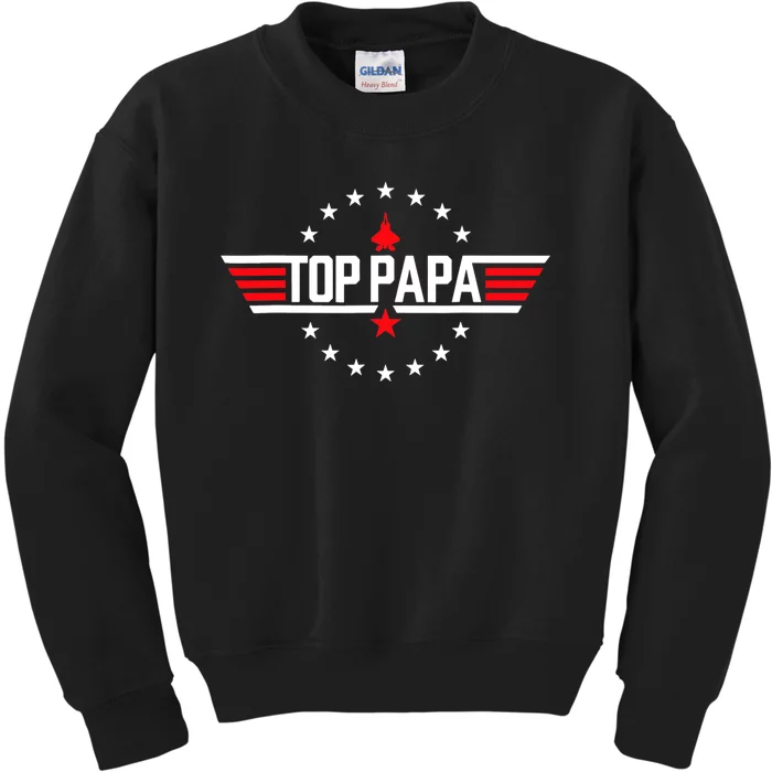 Fathers Day Gift Papa Gift From Grandkids Son Daughter Kids Sweatshirt