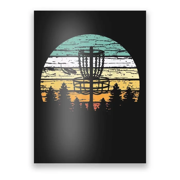 Funny Disc Golf Retro  Sunset Vintage Frisbee Golf Poster