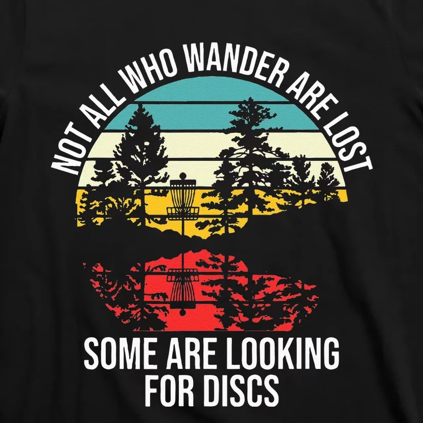 Funny Disc Golf Basket Wandering Art For Disc Golf Players T-Shirt