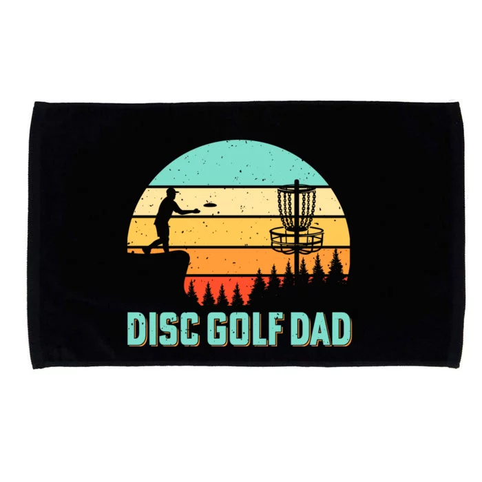 Funny Disc Golf Dad Retro Disc Golf Dad Golfer Dad Golf Lover Vintage Golfing Microfiber Hand Towel