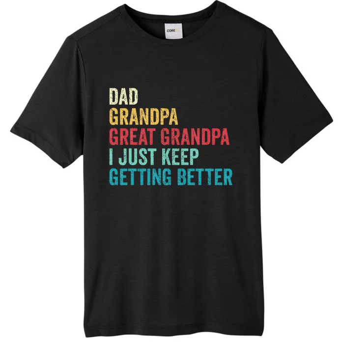 Fathers Day Grandpa Gift From Grand Dad Great Grandpa ChromaSoft Performance T-Shirt