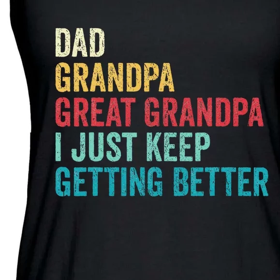 Fathers Day Grandpa Gift From Grand Dad Great Grandpa Ladies Essential Flowy Tank