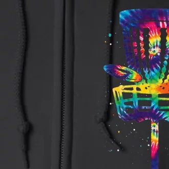 Funny Disc Golf Tie Dye Disc Golf Clothing Full Zip Hoodie