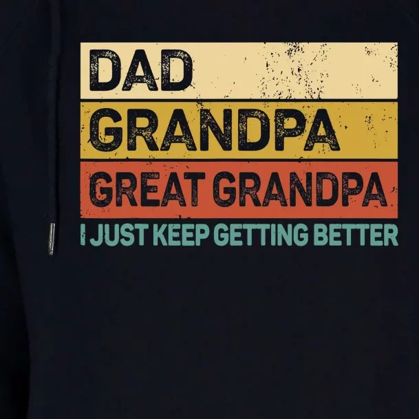 Fathers Day Gift from Grand Dad Grandpa Great Grandpa Womens Funnel Neck Pullover Hood