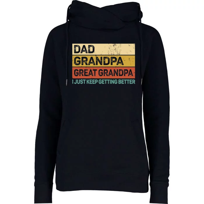 Fathers Day Gift from Grand Dad Grandpa Great Grandpa Womens Funnel Neck Pullover Hood