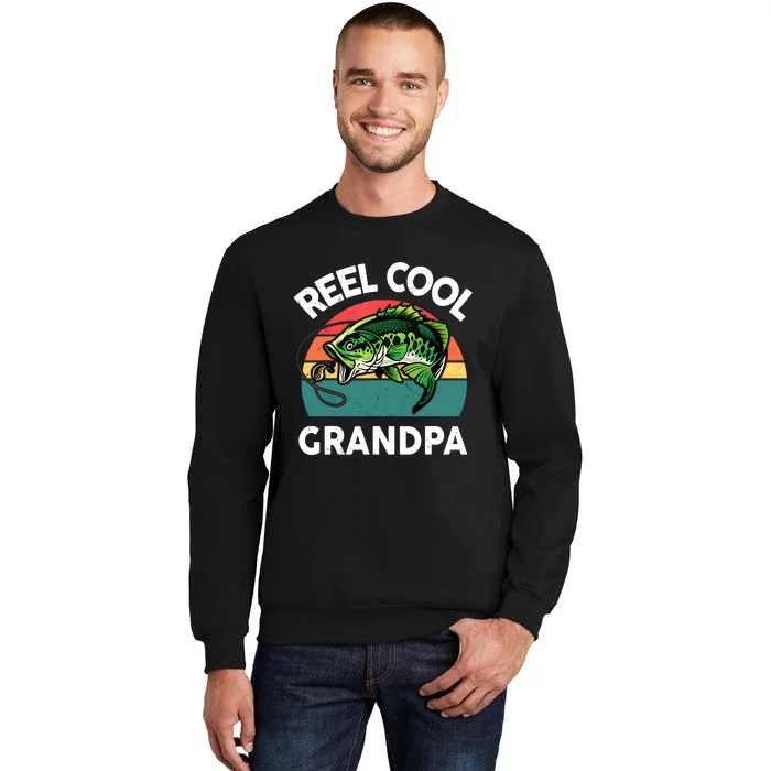 Fathers Day Gift Reel Cool Grandpa Dad Papa PopPop Fishing Sweatshirt