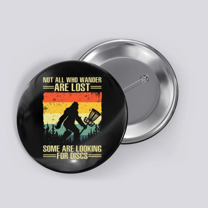 Funny Disc Golf Art Button