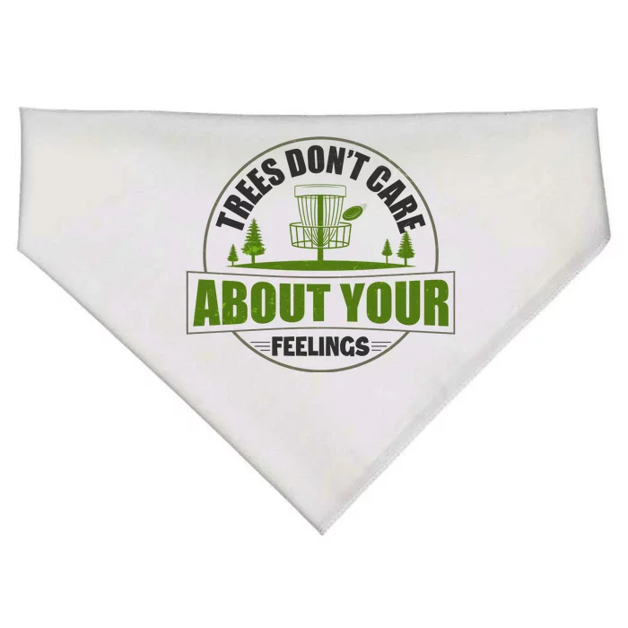 Funny Disc Golf Trees Don't Care About Your Feelings USA-Made Doggie Bandana