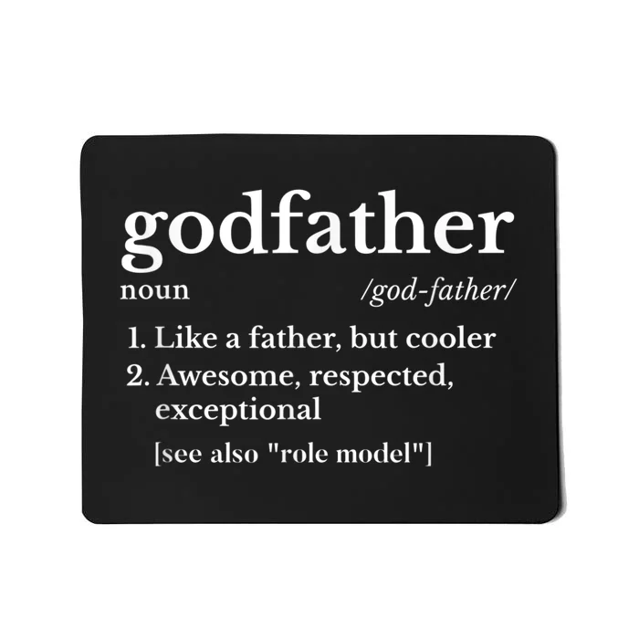 Fathers Day Gift For Godfather Gifts From Godchild Shirt Mousepad