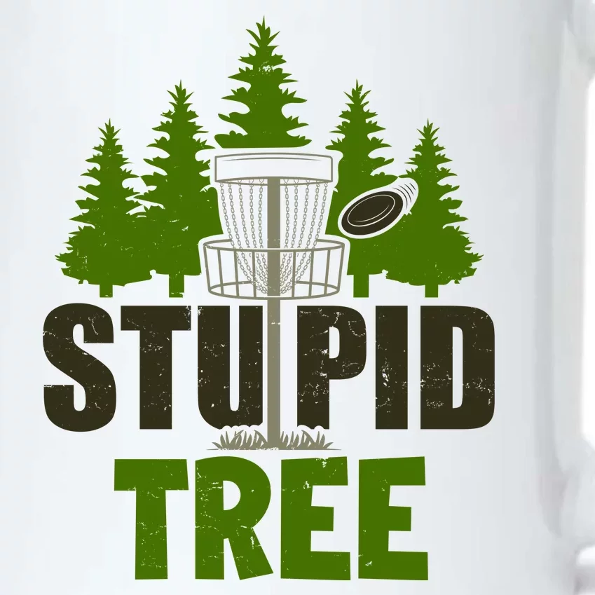 Funny Disc Golf Stupid Tree Black Color Changing Mug