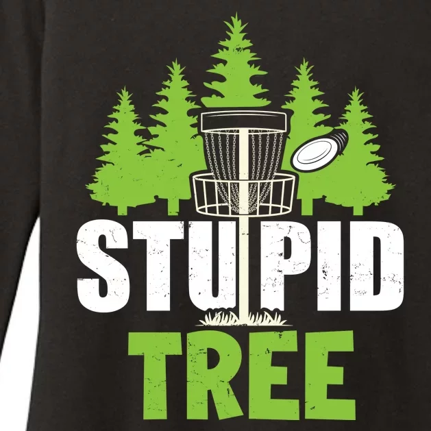 Funny Disc Golf Stupid Tree Womens CVC Long Sleeve Shirt