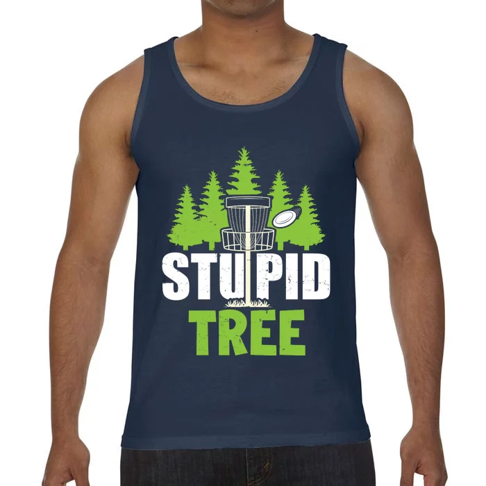 Funny Disc Golf Stupid Tree Comfort Colors® Tank Top