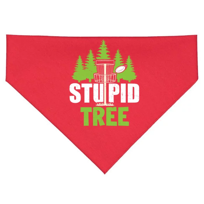 Funny Disc Golf Stupid Tree USA-Made Doggie Bandana