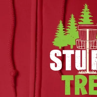 Funny Disc Golf Stupid Tree Full Zip Hoodie