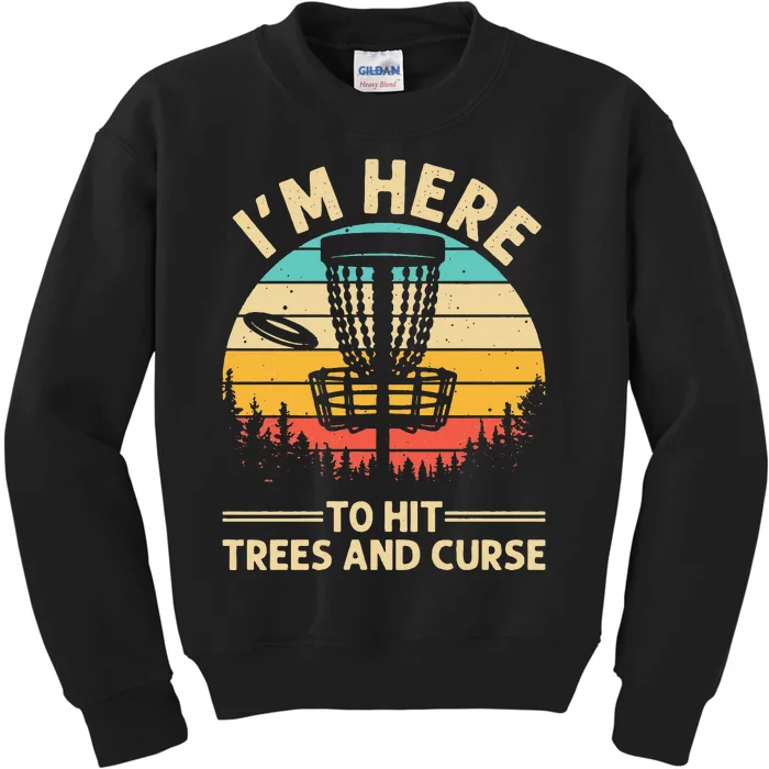 Funny Disc Golf For  Disc Golf Player Trees Sports Kids Sweatshirt