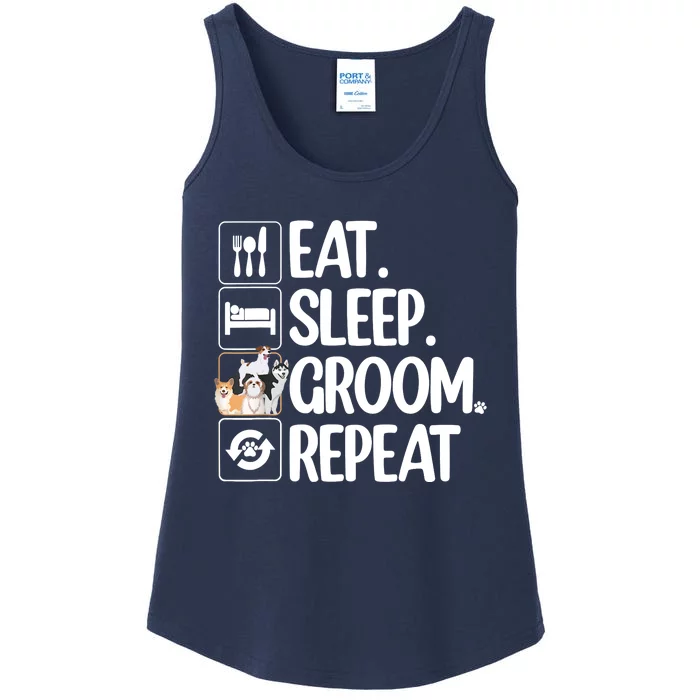 Funny Dog Groomer Design For Pet Groomer Grooming Ladies Essential Tank