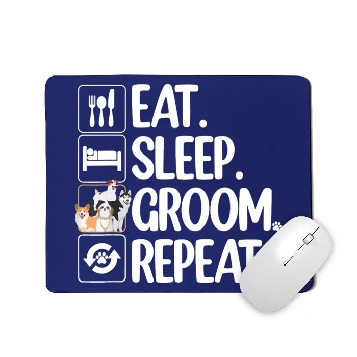 Funny Dog Groomer Design For Pet Groomer Grooming Mousepad