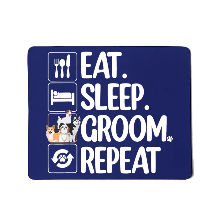 Funny Dog Groomer Design For Pet Groomer Grooming Mousepad