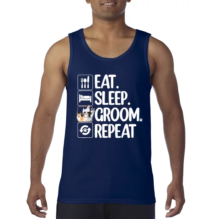 Funny Dog Groomer Design For Pet Groomer Grooming Tank Top