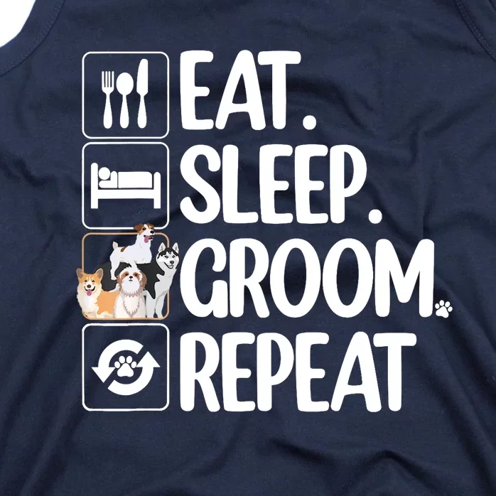 Funny Dog Groomer Design For Pet Groomer Grooming Tank Top