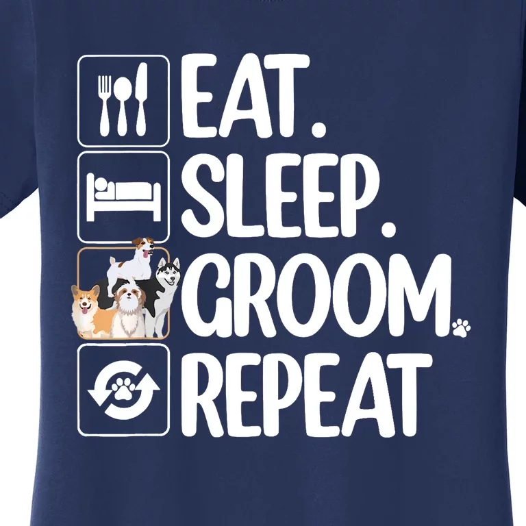 Funny Dog Groomer Design For Pet Groomer Grooming Women's T-Shirt