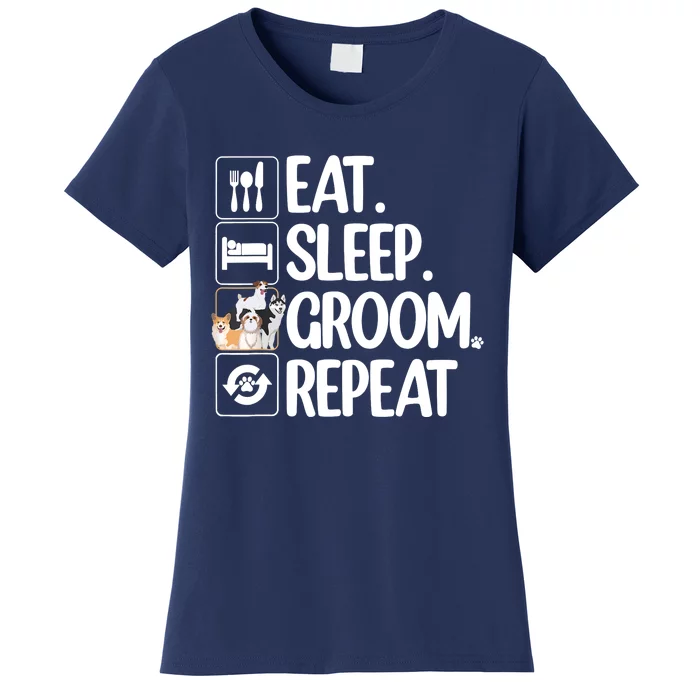 Funny Dog Groomer Design For Pet Groomer Grooming Women's T-Shirt