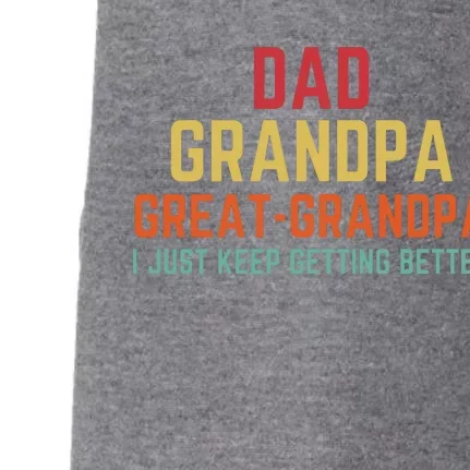 Fathers Day Gift From Grandkids Dad Grandpa Great Grandpa Doggie 3-End Fleece Hoodie