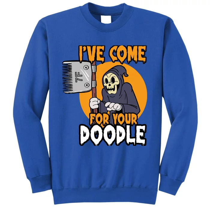 Funny Dog Groomer Reaper Brush Your Dog Grooming Halloween Tall Sweatshirt