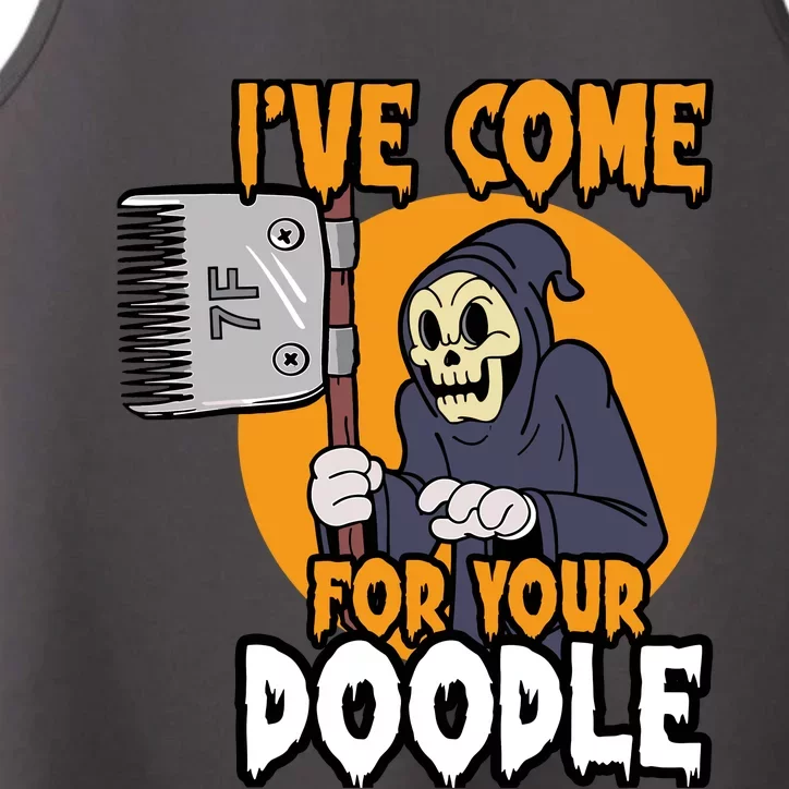 Funny Dog Groomer Reaper Brush Your Dog Grooming Halloween Performance Tank