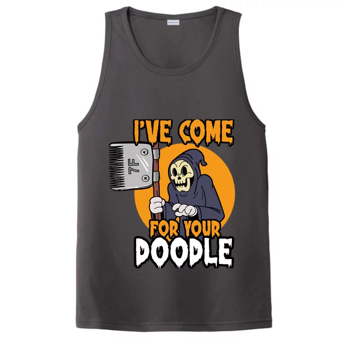 Funny Dog Groomer Reaper Brush Your Dog Grooming Halloween Performance Tank