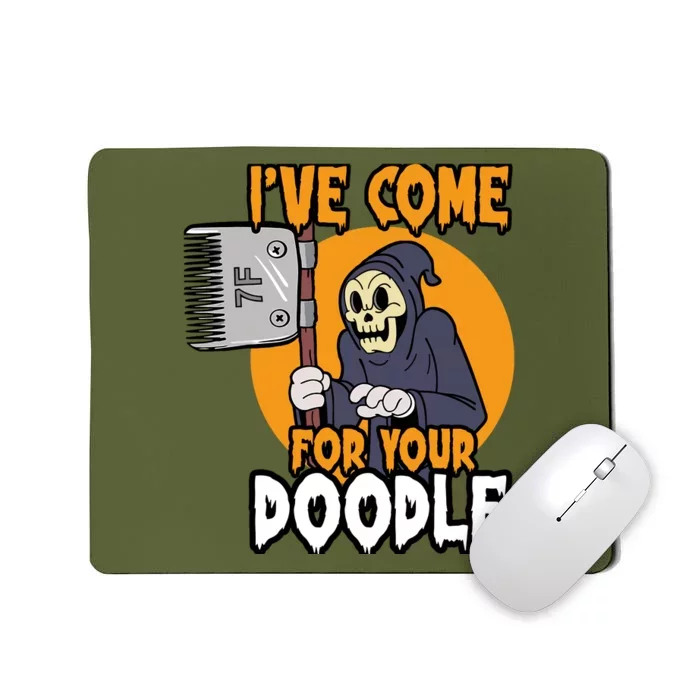 Funny Dog Groomer Reaper Brush Your Dog Grooming Halloween Mousepad