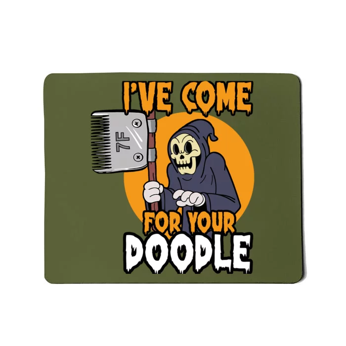 Funny Dog Groomer Reaper Brush Your Dog Grooming Halloween Mousepad