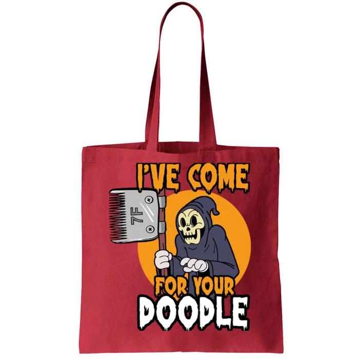 Funny Dog Groomer Reaper Brush Your Dog Grooming Halloween Tote Bag